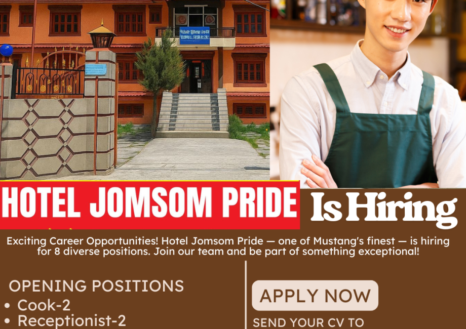 Exciting Jobs Opportunities in Hotel Jomsom Pride