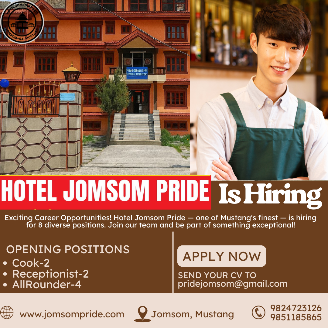 Exciting Jobs Opportunities in Hotel Jomsom Pride